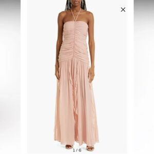 Veronica Beard Lucine Silk Halter Dress Ballet Pink Size 2 New